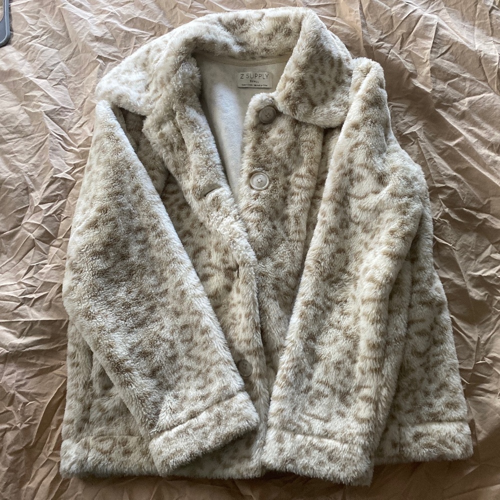 Plush Cheetah Print Jacket